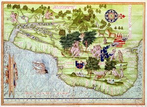 Fol.44v Kaart van Brazilië, uit 
